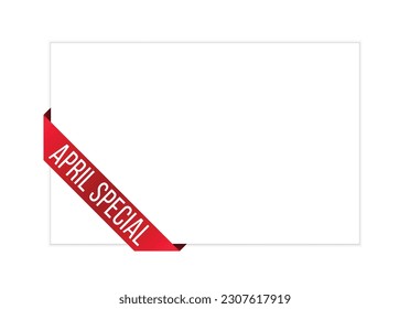 Vector illustration modern April Special banner, Isolated web element.