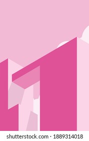 Ilustración vectorial de la arquitectura moderna, afiche arquitectónico mínimo.