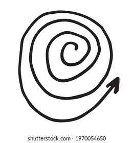 Vector illustration of modern arrow for web site. Hand drawn arrow vector icons lines. Sketch arrow design for business plan and education. Doodle arrow.