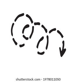 Vector illustration of modern arrow for web site. Hand drawn arrow vector icons lines. Sketch arrow design for business plan and education. Doodle.