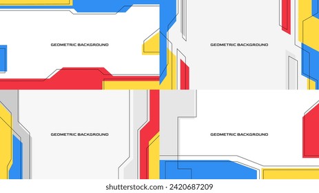 Vector illustration. Modern Art graphic. Dynamic frame. Stylish geometric background. Design element for website template, web banner, advertising. 70s, 80s retro funky graphic