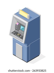 A Vector Illustration Of A Modern ATM Cash Machine.
ATM Cash Machine.
Bank Cash Machine Icon.