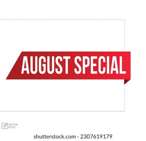 Vector illustration modern August Special banner, Isolated web element.