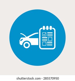 Vector illustration of modern auto repair icon