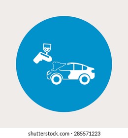 Vector illustration of modern auto repair icon