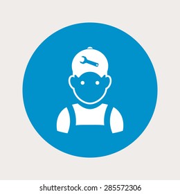 Vector illustration of modern auto repair icon