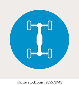 Vector illustration of modern auto repair icon