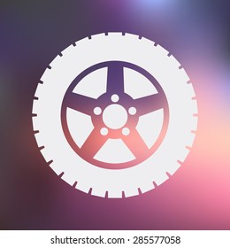 Vector illustration of modern auto repair icon