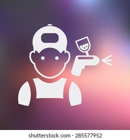Vector illustration of modern auto repair icon