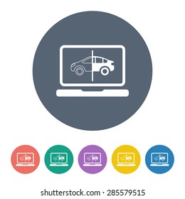 Vector illustration of modern auto repair icon