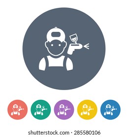 Vector illustration of modern auto repair icon