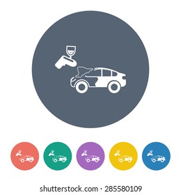 Vector illustration of modern auto repair icon