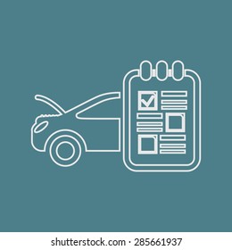 Vector illustration of modern auto repair icon