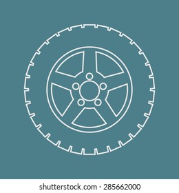 Vector illustration of modern auto repair icon