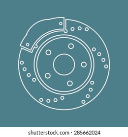 Vector illustration of modern auto repair icon