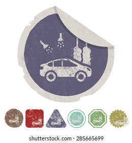 Vector illustration of modern auto repair icon