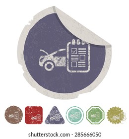 Vector illustration of modern auto repair icon
