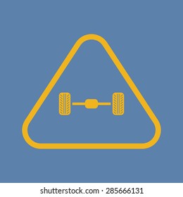 Vector illustration of modern auto repair icon