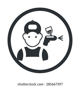 Vector illustration of modern auto repair icon
