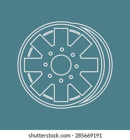 Vector illustration of modern auto repair icon