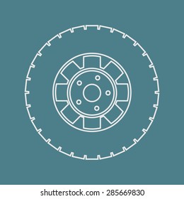 Vector illustration of modern auto repair icon