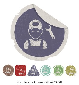 Vector illustration of modern auto repair icon