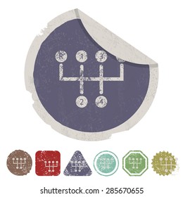 Vector illustration of modern auto repair icon