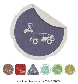 Vector illustration of modern auto repair icon