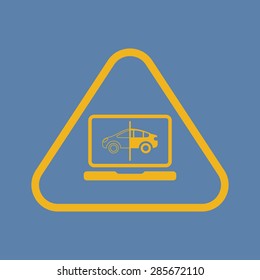 Vector illustration of modern auto repair icon