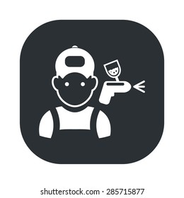 Vector illustration of modern auto repair icon