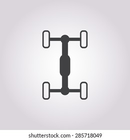 Vector illustration of modern auto repair icon