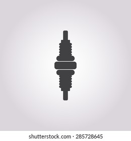 Vector illustration of modern auto repair icon