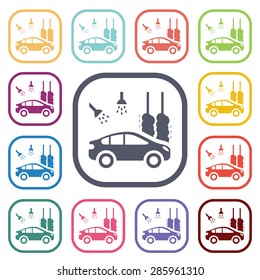 Vector illustration of modern auto repair icon