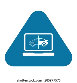 Vector illustration of modern auto repair icon