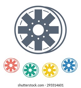 Vector illustration of modern auto repair icon