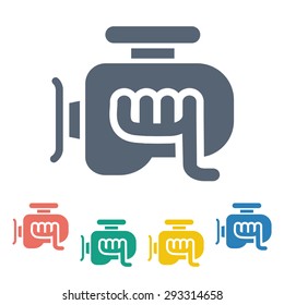 Vector illustration of modern auto repair icon