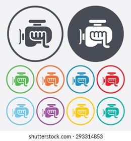 Vector illustration of modern auto repair icon