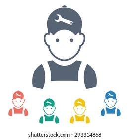 Vector illustration of modern auto repair icon