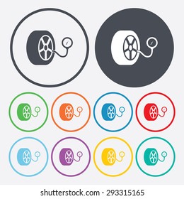 Vector illustration of modern auto repair icon