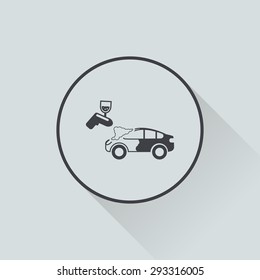 Vector illustration of modern auto repair icon