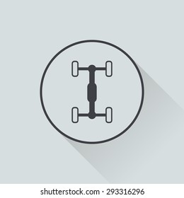 Vector illustration of modern auto repair icon