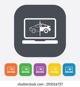 Vector illustration of modern auto repair icon