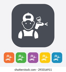 Vector illustration of modern auto repair icon