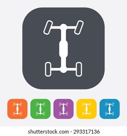 Vector illustration of modern auto repair icon