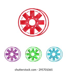 Vector illustration of modern auto repair icon