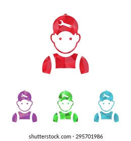 Vector illustration of modern auto repair icon