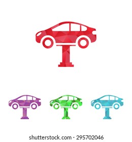 Vector illustration of modern auto repair icon