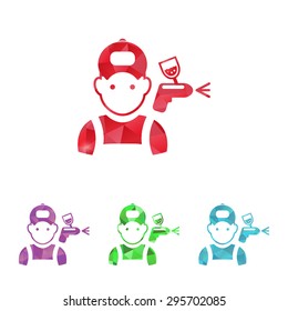Vector illustration of modern auto repair icon