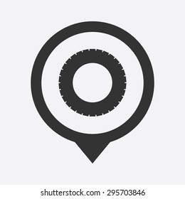 Vector illustration of modern auto repair icon