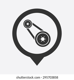Vector illustration of modern auto repair icon
